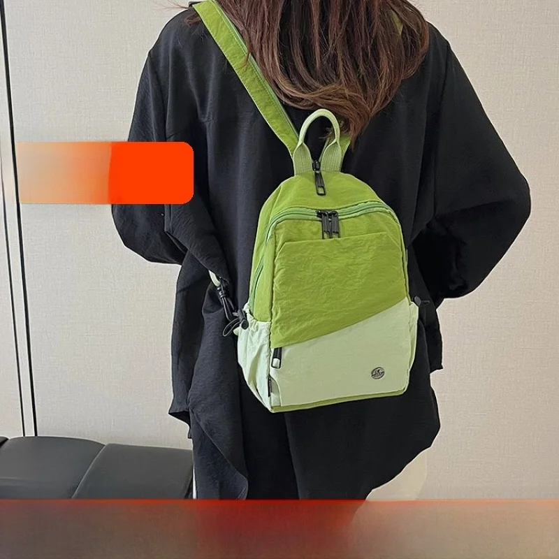 New Travel Backpack Chest Bag Crossbody Single Shoulder Commuter Women's Simple Casual Handbag Color Block Student Bag