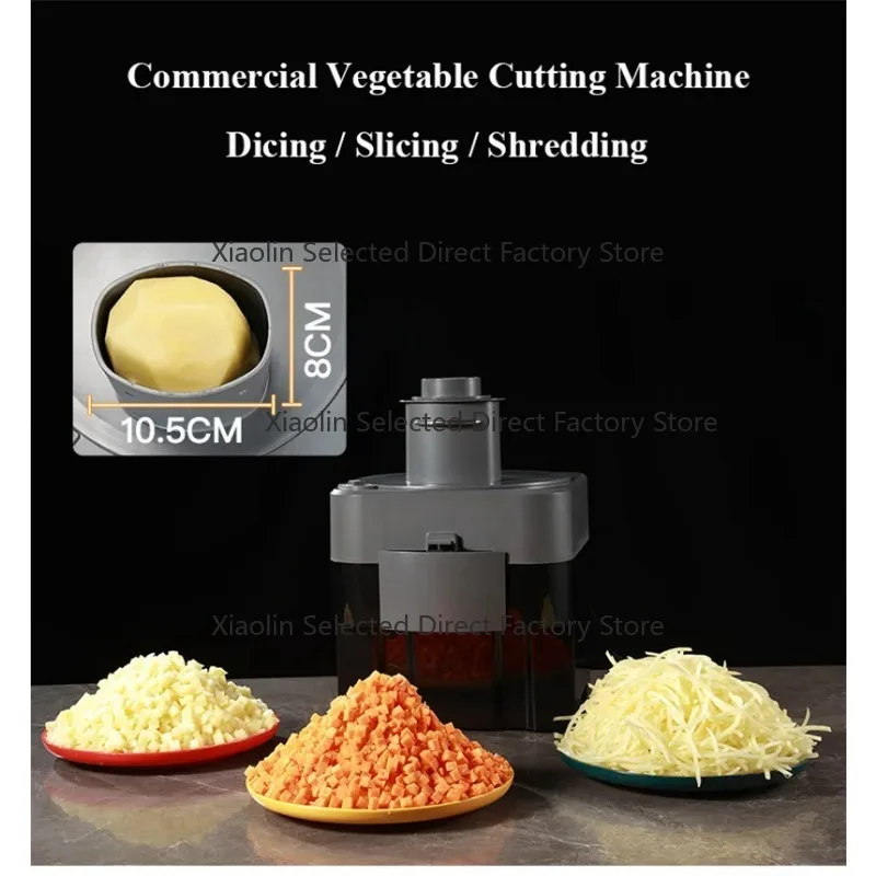 Commercial Multifunction Electric Vegetable Cutter Dicing Slicing Shredding Machine For Potato Carrot Cucumber Kitchen Use