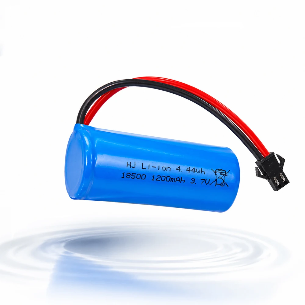 18500 1200mAh 3.7V Rechargeable Lithium Battery 15C SM-2P Plug for RC Car RC Boat Drone FPV RC Aircraft Toys