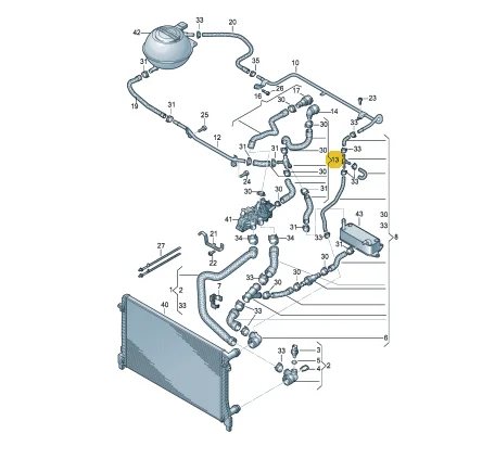 1.6 Automatic  Petrol Engine Coolant Hose Pipe For VW Golf 7 Jetta MK7 T-cross Seat Arona Ibiza  5Q0122073T  5Q0 122 073 T