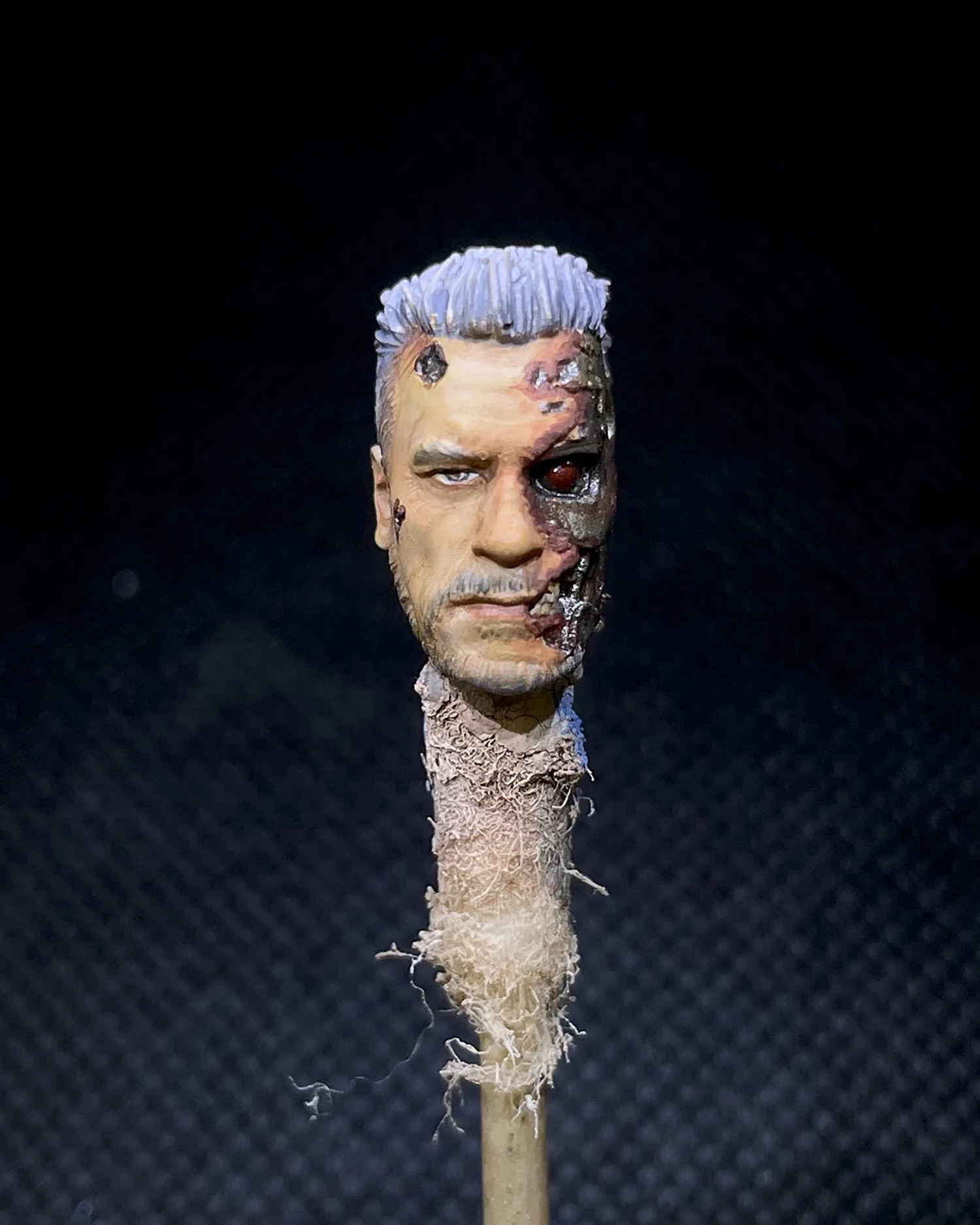 

1/18 Painted Mechanical Old Arnold Head Carving Sculpt Model Toys