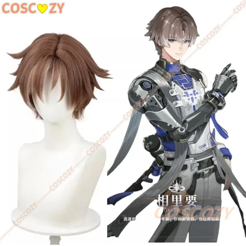 

XIANGLI YAO Cosplay Wig Game Wuthering Waves New Character Xiangli Yao Short Hair Men Male Brown Wig+ Free Wig Cap for Con
