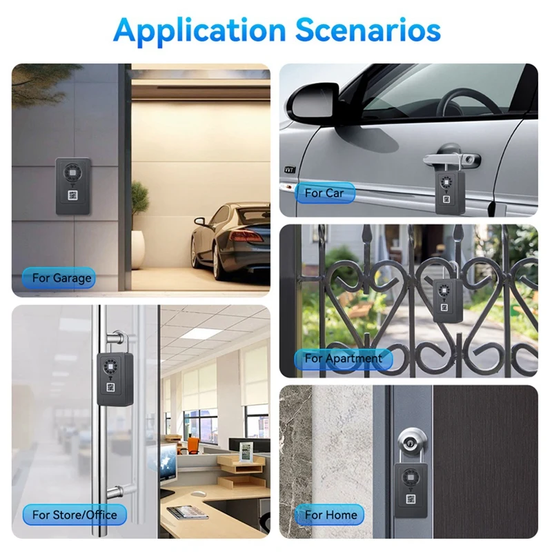 Impermeável Fingerprint Senha Key Lock Box, Wall Mounted Door, Hanging Safe, Deposit Box para OKLOK Management