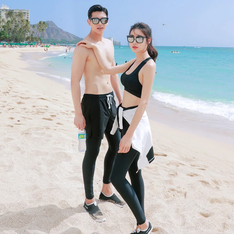 separate long-sleeved long pants swimsuit; female sun protection quick-drying couple jellyfish suit; surfing snorkeling suit.