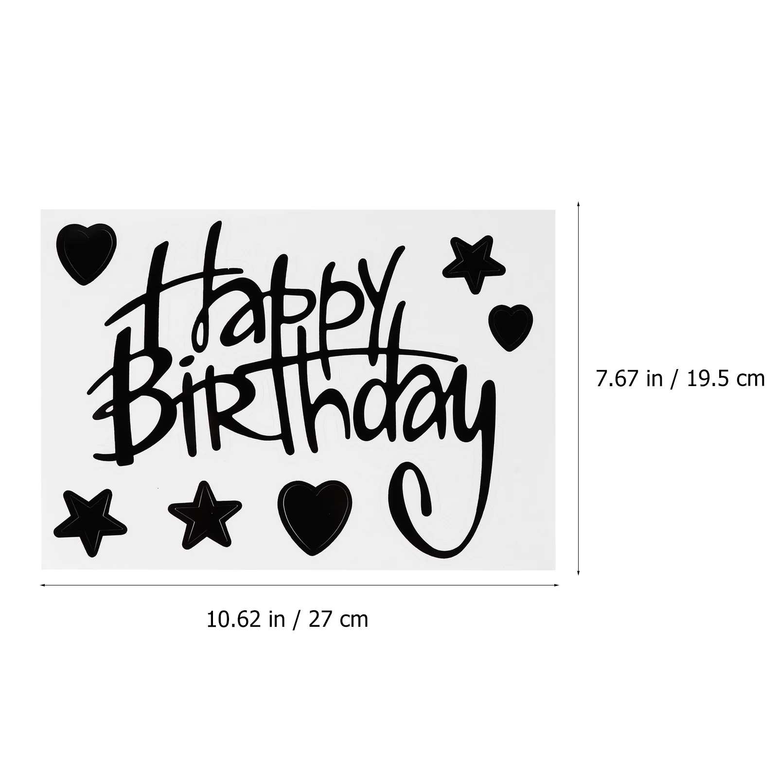 

5pcs Decorative Stickers Transparent DIY Self Adhesive Birthday Wall Window Balloon Smooth Reusable Marks Garden Room Party