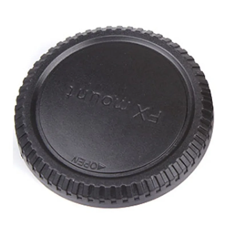 For Fuji X FujiFilm FX XF mount Body Cover + Lens Rear Cap Set Black