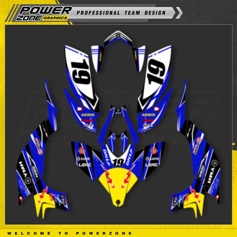 

PowerZone Custom Team Graphics Backgrounds Decals For 3M Stickers Kit For YAMAHA TZF 2004 2005 2006 2007 2008 YFZ450R ATV 01