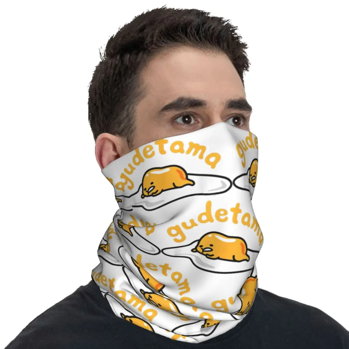 Gudetama The Lazy Egg Logo Balaclava Outdoor Sports Cycling Mask Sun Protection Soft Warm Tactical Spring y2k Cool Scarf Bandana