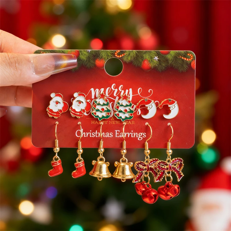6 paren/set Kerstserie Oorbell - Elk Bugle Call recensie en prijs