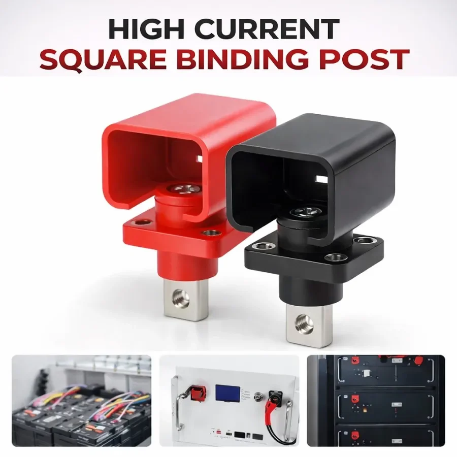 

2Pcs Copper Lithium Battery Terminal Connector High Current 100A 200A for Energy Storage Solar System Car RV Marine