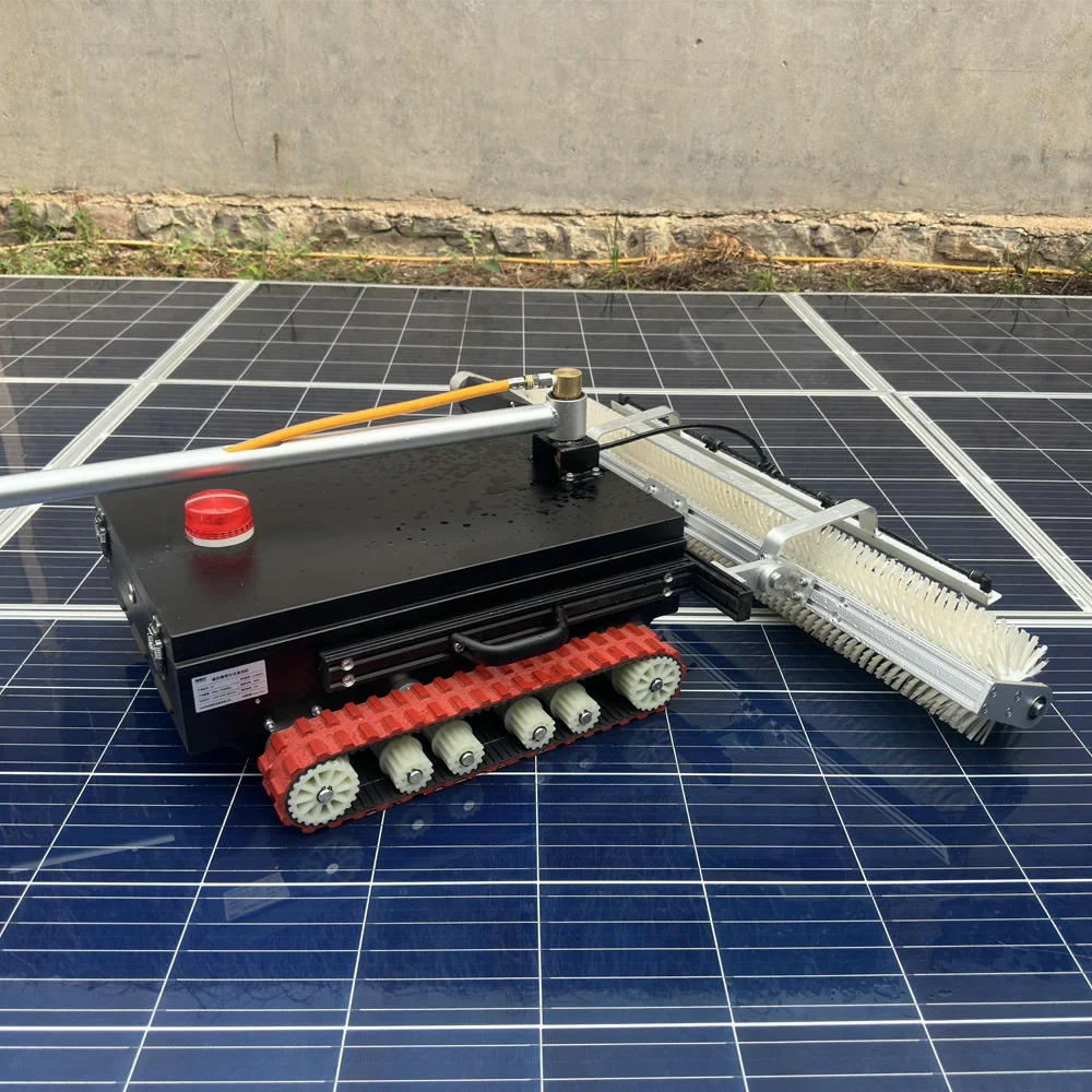Robot de limpieza de paneles solares automático, Robot de limpieza de paneles solares automático, Robot de limpieza tipo pista, superventas