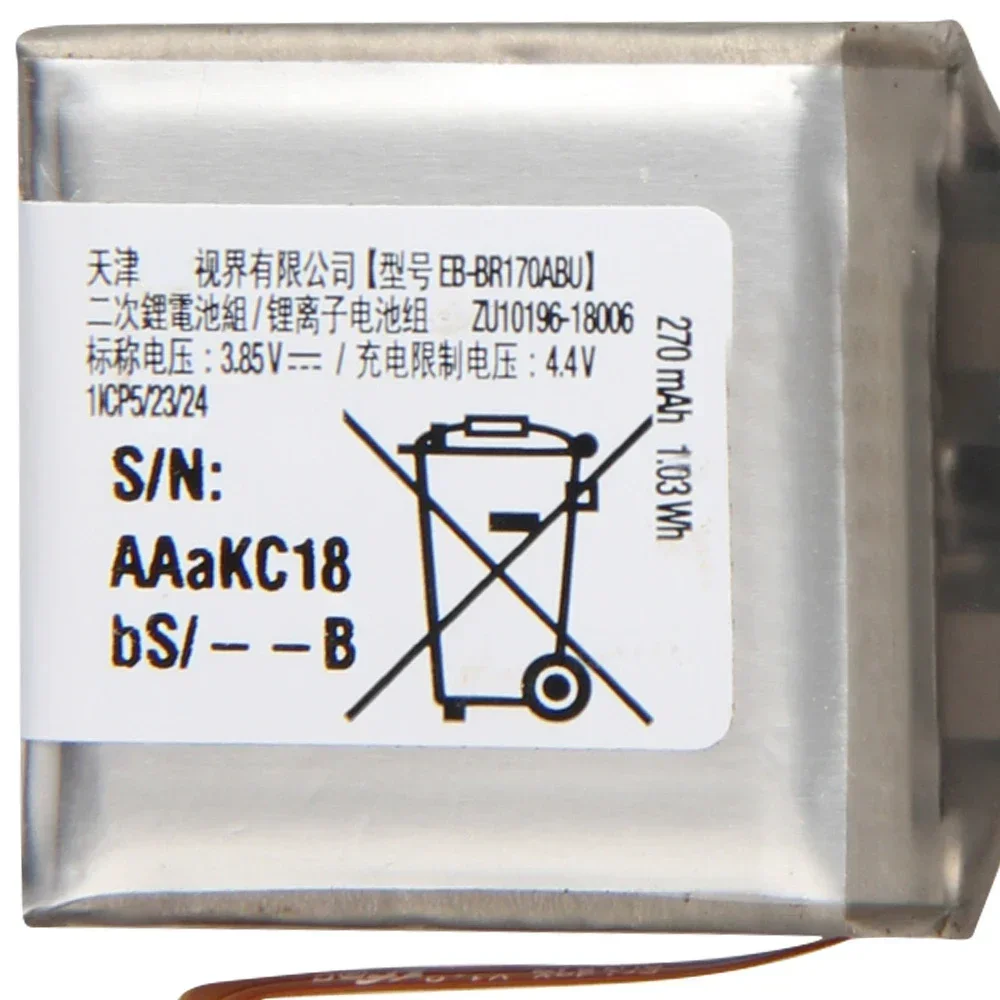 

EB-BR810ABU EB-BR800ABU EB-BR170ABU Replacement Battery For Samsung Gear S4 SM-R800 SM-R815 SM-R805 SM-R810 46mm 472mAh