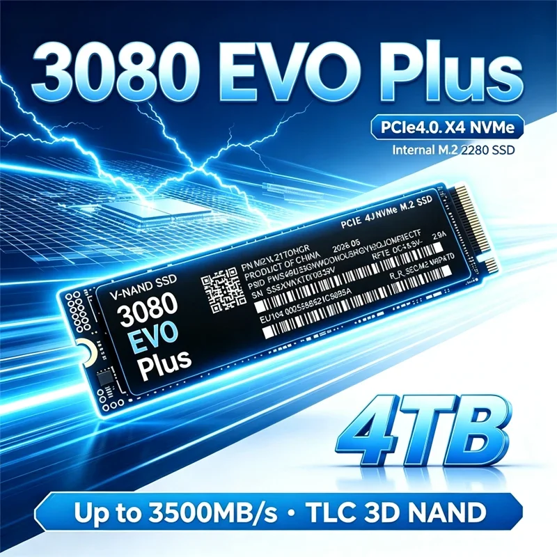 Internal M.2 2280 NVMe SSD 3080 EVO Plus PCIe4.0 X4 3500MB/s TLC 3D NAND 500‑4TB Solid State Storage for PS5 Gaming PC Desktop