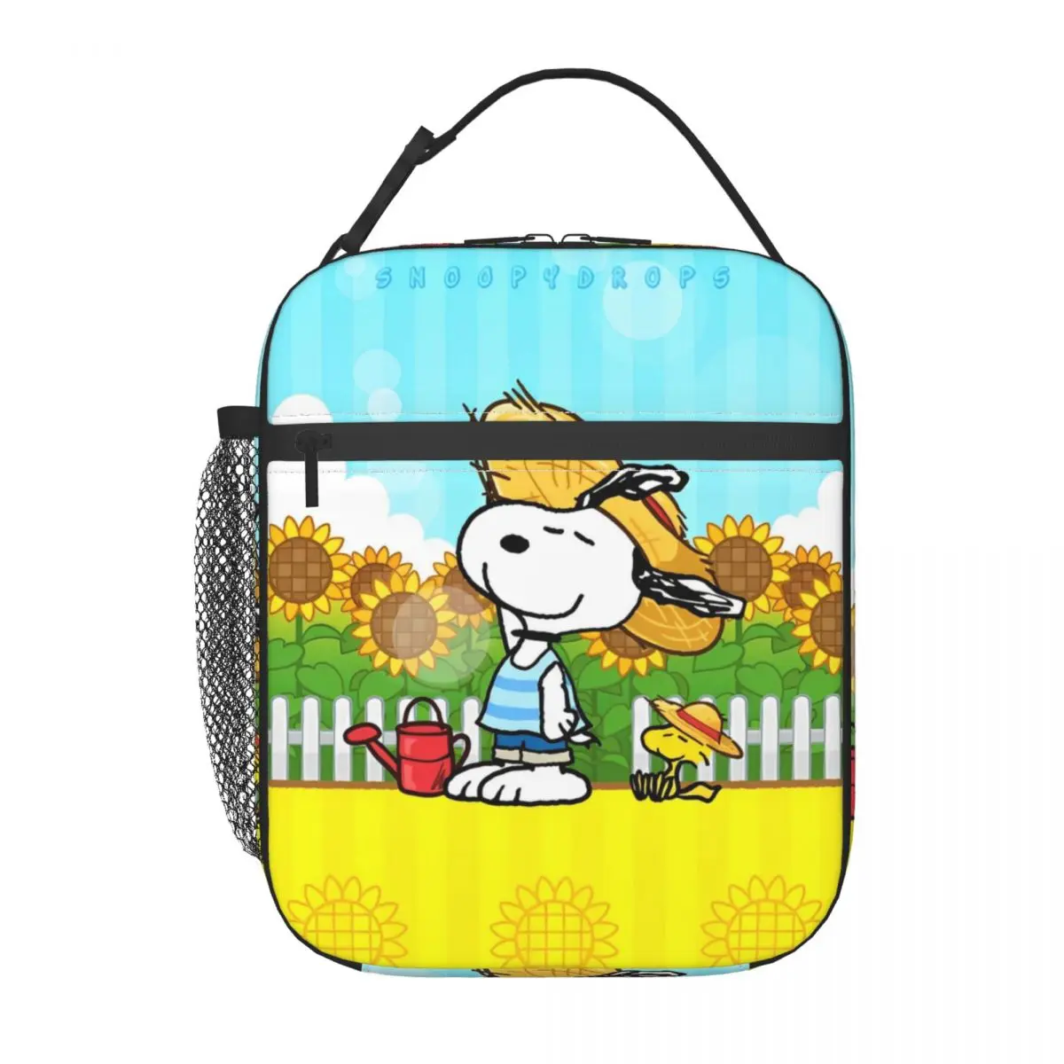 Snoopy amendoim produto dos desenhos animados saco de almoço isolado para escritório escolar recipiente de alimentos refrigerador reutilizável lancheiras térmicas