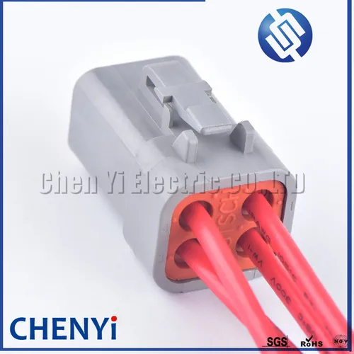 Imagen 2 del producto Conector de alimentación de 4 pines DTP06-4S DTP04-4P para Cummins Isx 871 ECM Módulo de conector de alimentación P # 3684275 ECU RX 4988820 con cables