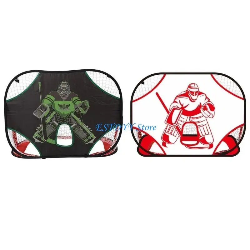 

G6DE Simple Assemble Ice Hockey Practice Goal Highlighting Goalkeeper Plan For Accurate Exercises And Bending Storage