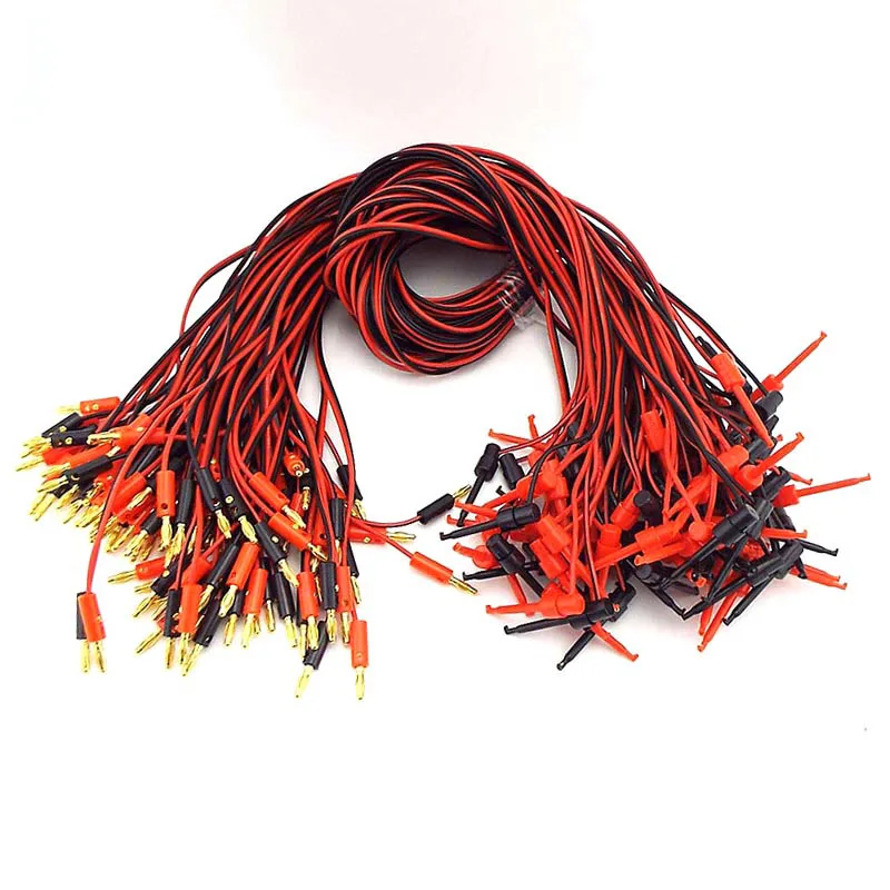 wholesale 4mm Banana Plug to Test Hook Clip Test Lead cord Kit Cable for Multimeter Electronic Test Tools C2