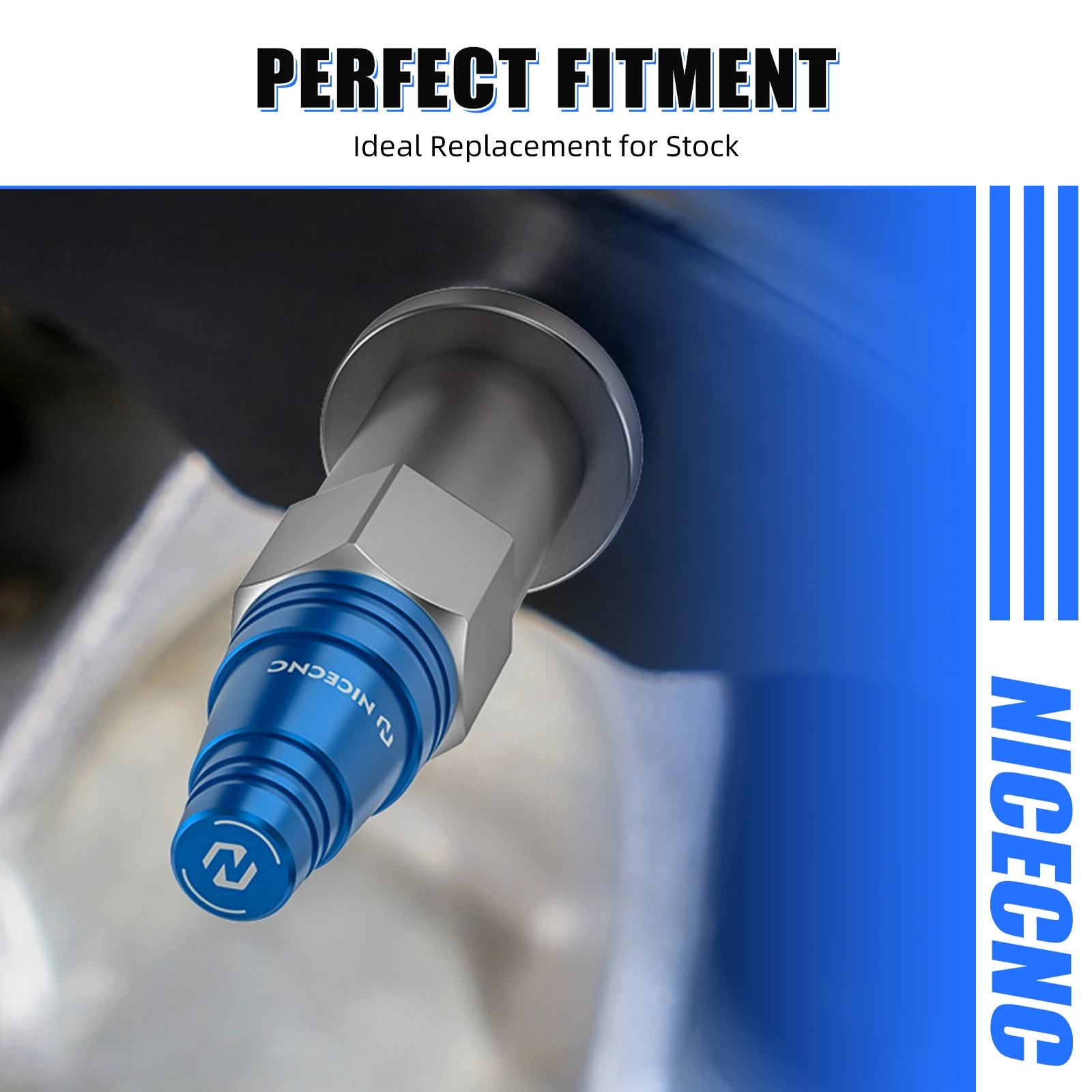 NICECNC Für Yamaha Raptor YFM 700 700R 2006-2026 10X1.25mm Spiked Wheel Lug Bulge Acorn Nuts Poliertes Aluminium ATV Zubehör – Detail 5
