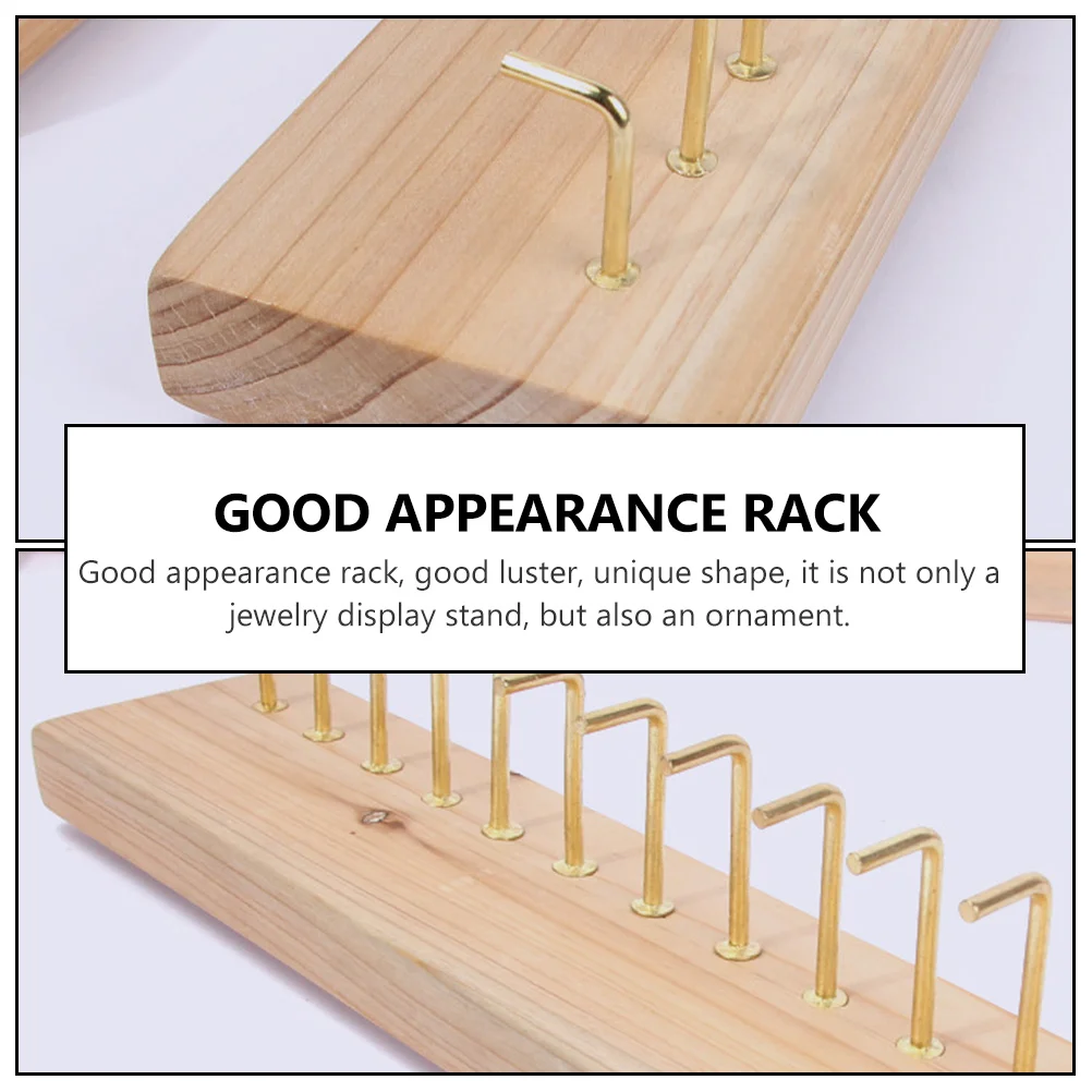 

Украсьте подставку для ювелирных изделий из цельного дерева, декоративную полку, деревянное декоративное ожерелье