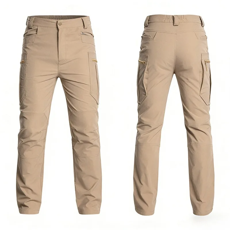 Men's Tactical Cargo Pants Waterproof Trousers with Multi Pockets for Outdoor Sports Hiking Hunting Fishing Work Casual Pants