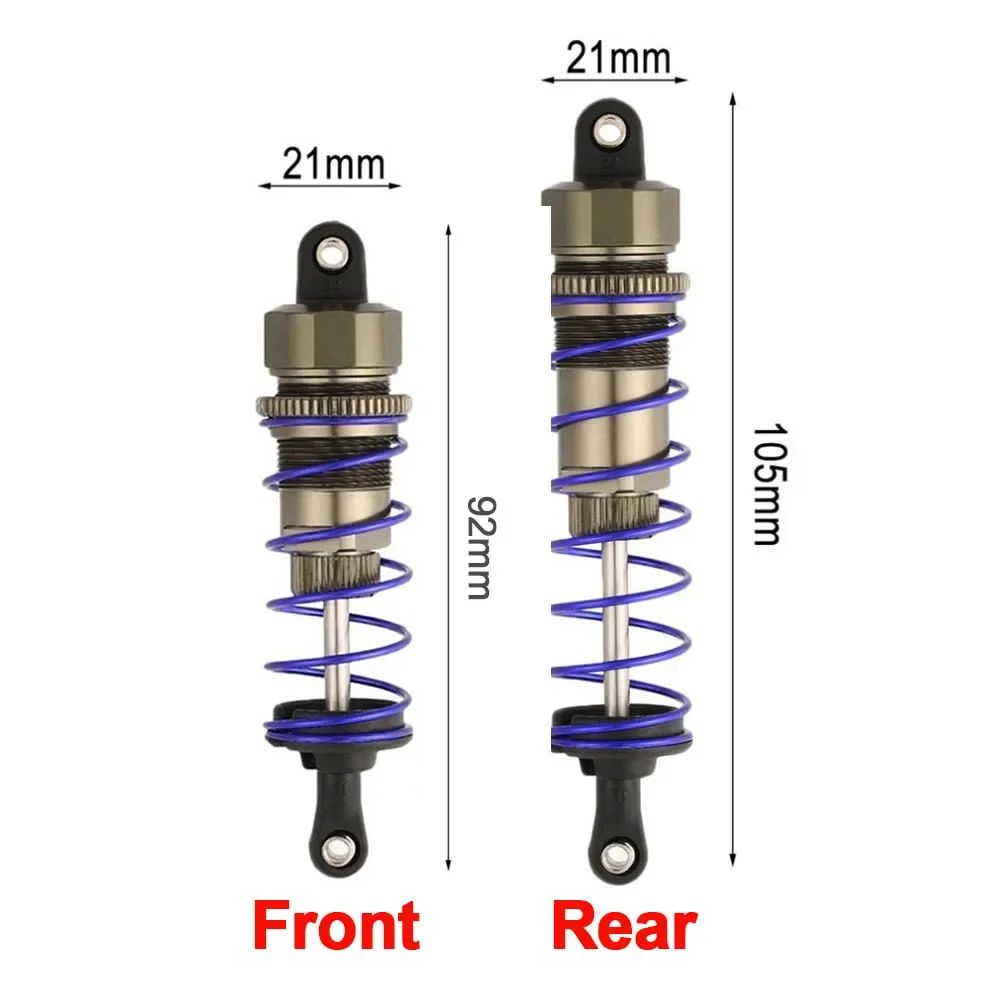 ZD Racing 92mm Anteriore 105mm Ammortizzatore Posteriore Ammortizzatore a Pressione Negativa in Metallo per 1/10 RC Auto Buggy Camion Truggy Redcat HPI