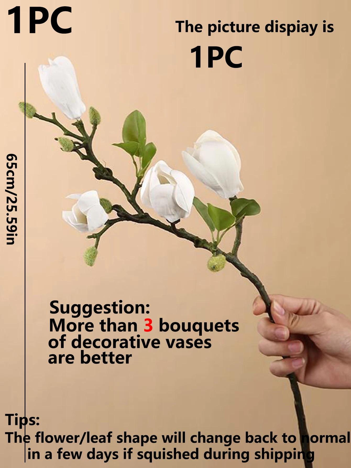 Künstliche Blumen Seide Magnolia Bouquet Diy Film Requisiten Hochzeit Brautsträuße Tisch Vase Hause Outdoor Garten Atmosphäre Dekor – Detail 16