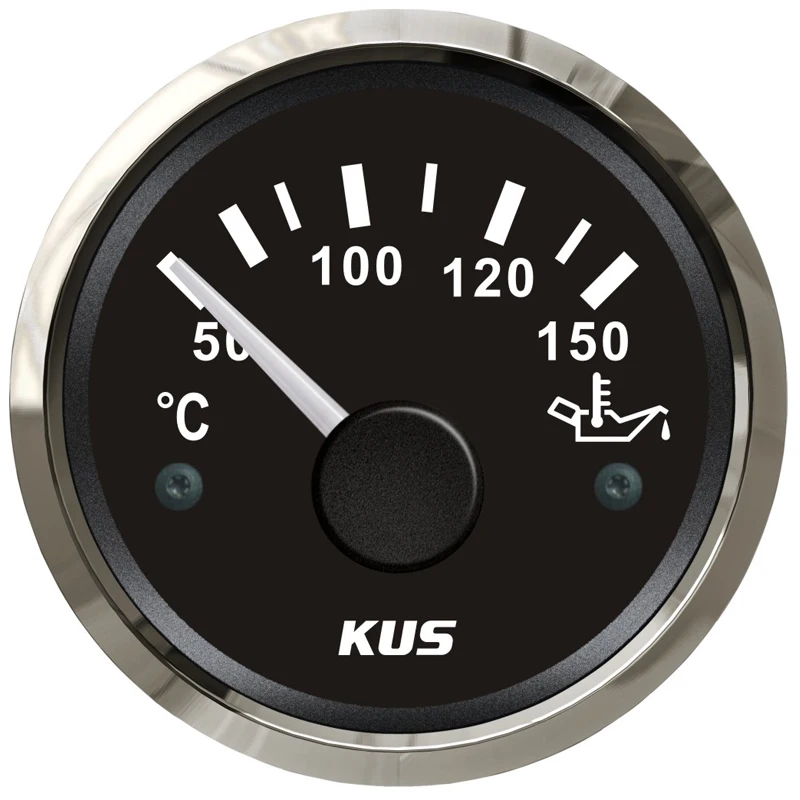 

Датчик температуры масла KUS, приборная панель, 52 мм, 50-150 ℃, черные устройства, Морские водонепроницаемые измерители температуры масла, 361-19 Ом, 12/24 в