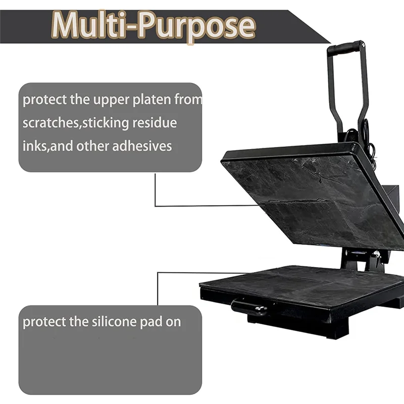 

AC56-2PCS Крышка термопрессования, многоразовая антипригарная крышка для защиты сублимационной термопрессовой машины (черный 15 х 15 дюймов) Dur