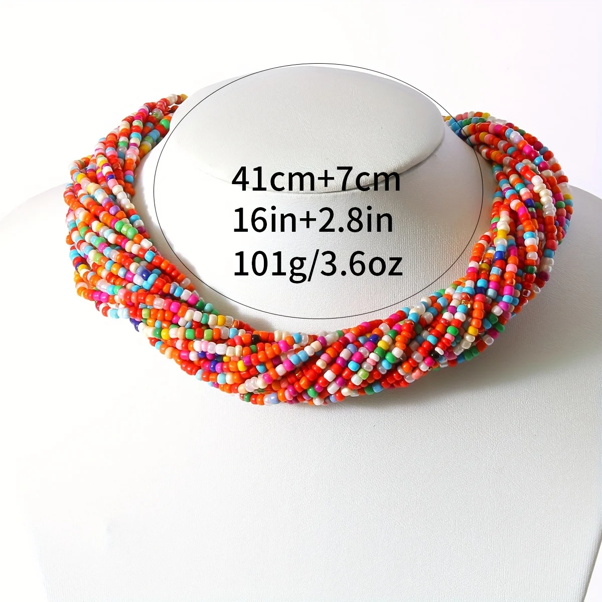 Boho-chic Glass Beaded Choker Necklace - Elegant & Sexy Short Clavicle Chain For Women, Perfect For Everyday Wear