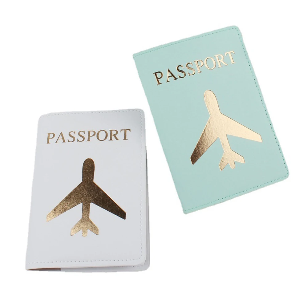 Couple Wedding Passport Cover Case Set Letter Travel Holder Passport Cover New Hot Stamping Plane Passport Cover Luggage Tag