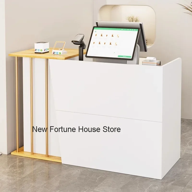 

Nordic White Reception Desks Modern Stylish Luxury Checkout Reception Desks Small Supermarket Mostrador Negocio Bar Furniture