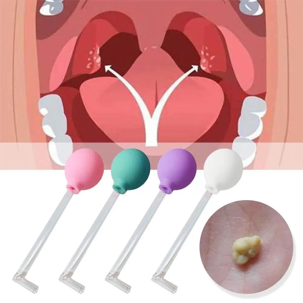 PVC + vetro tubo lungo strumento di rimozione della pietra del Tonsil dispositivo di rimozione dello stile manuale dispositivo per la pulizia della bocca detergente per lo stile della sfera di aspirazione del cerume dell'orecchio