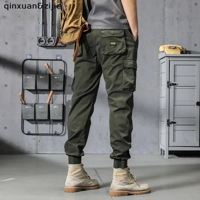 2022 New Multi-Pockets Winter Cargo Pants Men Fleece Liner Thick Warm Slim Fit Joggers Streetwear Casual Cotton Thermal Trousers