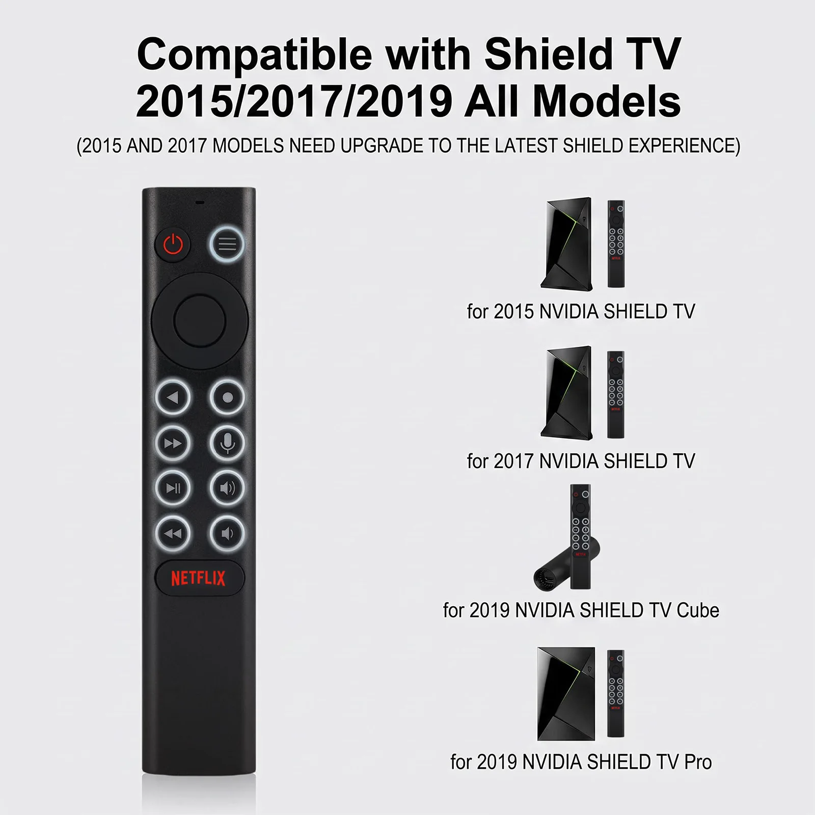 New P3700 Voice Remote Control Replacement with Backlit for NVIDIA Shield TV, Shield TV Pro, TV Cube 2015 2017 2019 All Models