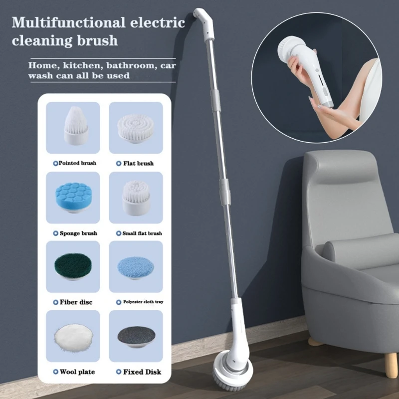 Electric Bathroom Scrubbers Multifunctional Brush Tile Scrubbers Tub Scrubbers Dropshipping