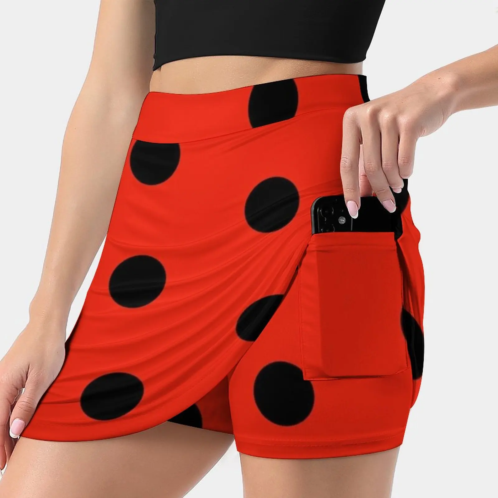 Pattern Women's skirt With Hide Pocket Tennis Skirt Golf Skirts Badminton Skirts Running skirts Cute Bug Marichat Nature Animal