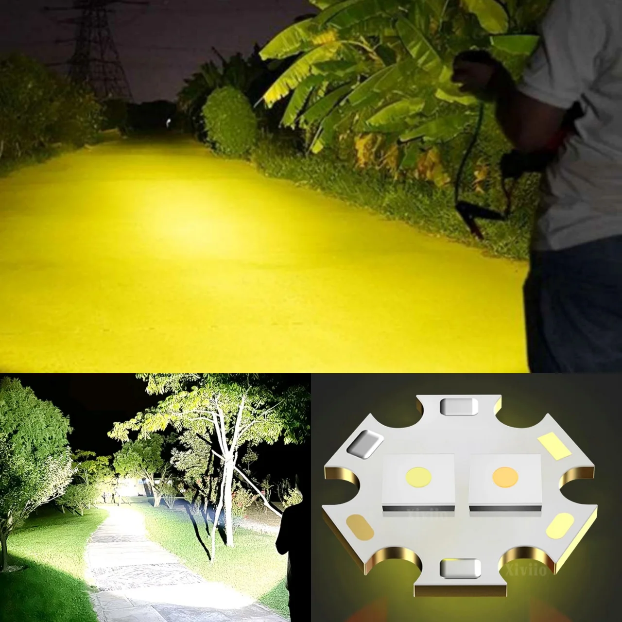 18000000lm أقوى مصابيح الأمامية ذات المصابيح البيضاء/الصفراء المصابيح الأمامية LED LED إضاءة 3 كيلومتر