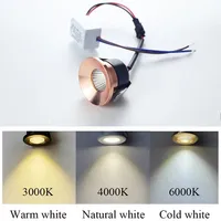 AC110V 220V Recessed LED Spot Light Led Bulb Cutout 30mm With Driver 3W  Aluminum Round LED Dimmable Ceiling Downlight