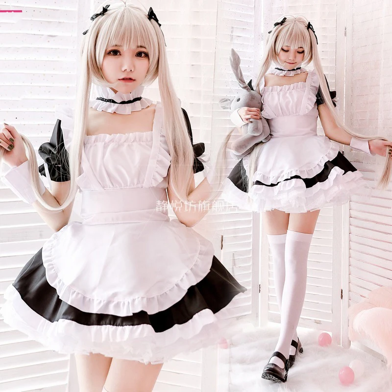 

Plus Size Maid Cosplay Lolita Uniform Black and White Sexy Soft Girl Dress Disfraz Anime Vestidos Subdue Temptation Costume