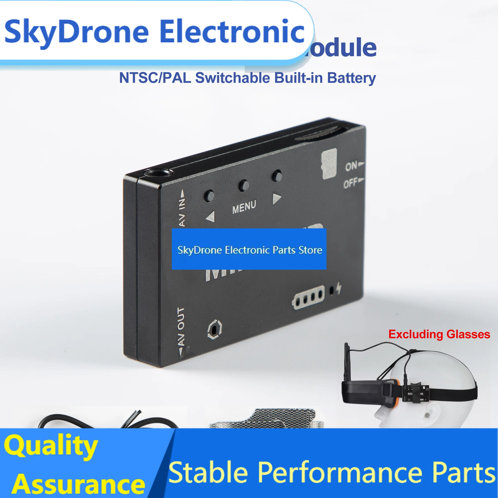 SkyDElNEW FPV Mini DVR Video Audio Recorder Module NTSC/PAL Switchable Built-in Battery For RC Quadcopter Goggles Monitor DIY Pa