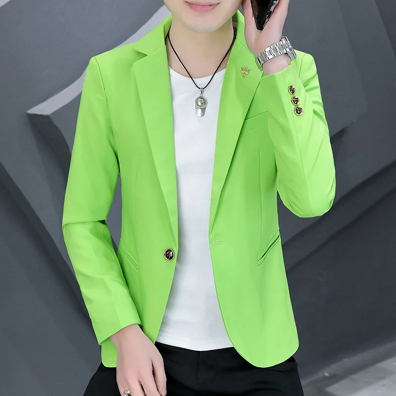 

Мужской костюм приталенного кроя Jaet, корейский Sle, повседневная модная весенне-осенняя верхняя одежда, персональная верхняя одежда Long Sve