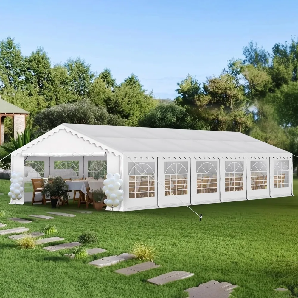 

20x40 Outdoor Heavy Duty Party Tent, Large Commercial Canopy Wedding Event Tent with Removable Sidewalls & 7 Storage Bags