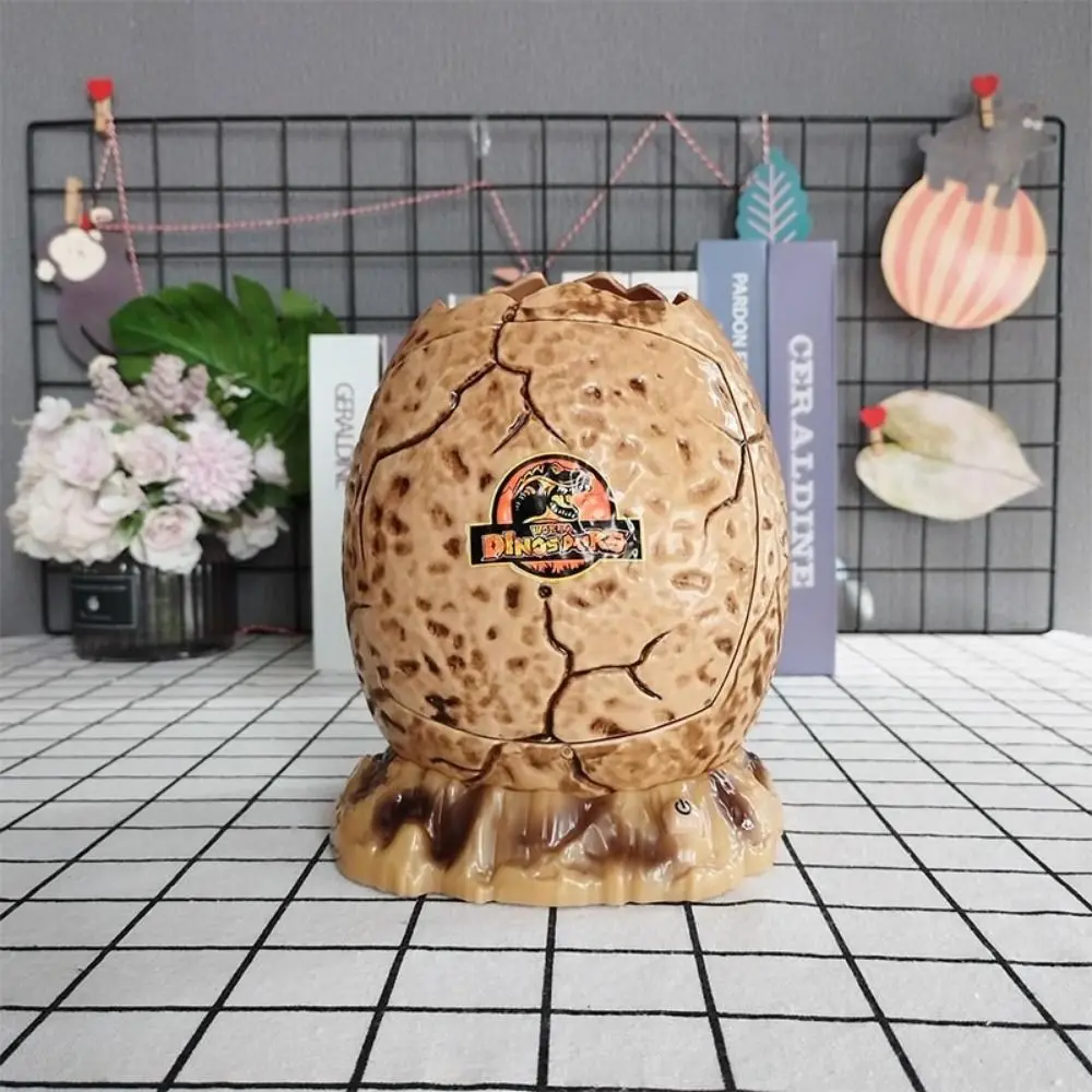 Creative Cartoon Dinosaur Egg Piggy Bank Cute Safety Dinosaur Model Ornaments Automatic Desktop Password Toy Home Decor