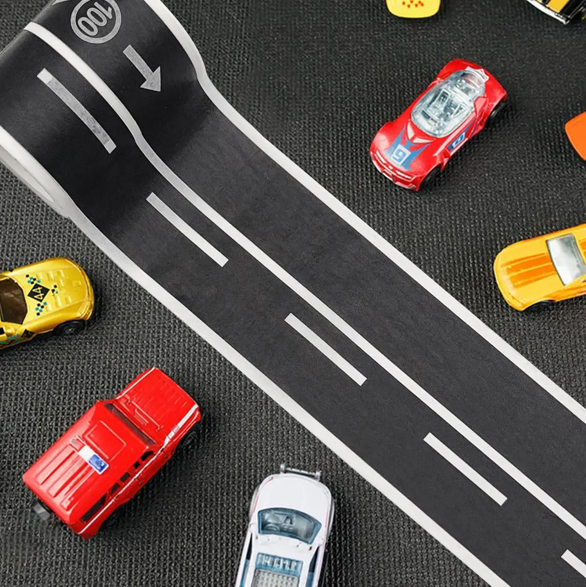 2/4/5Pcs DIY Railway Road Tape Traffic Sticker Adhesive Intelligence Route Mark Safety Education Creative Study Road Signs Tool