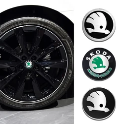 4Pcs 56/60/65/68MM Car Wheel Center Cover Sticker Hub Caps Badge For Skoda Octavia A5 VII VRS Superb Kodiaq Favorit Rapid Fabia