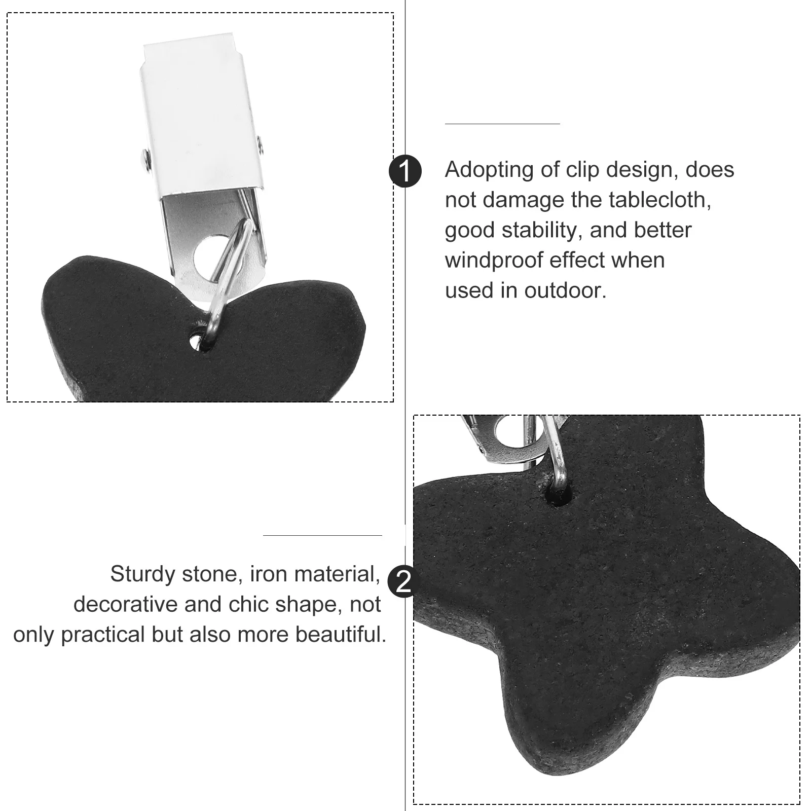 

4Pcs Tablecloth Weights Polished Smooth Surface Table Cover Clips Outdoor Tablecloth Fixation Table Cloth Weight