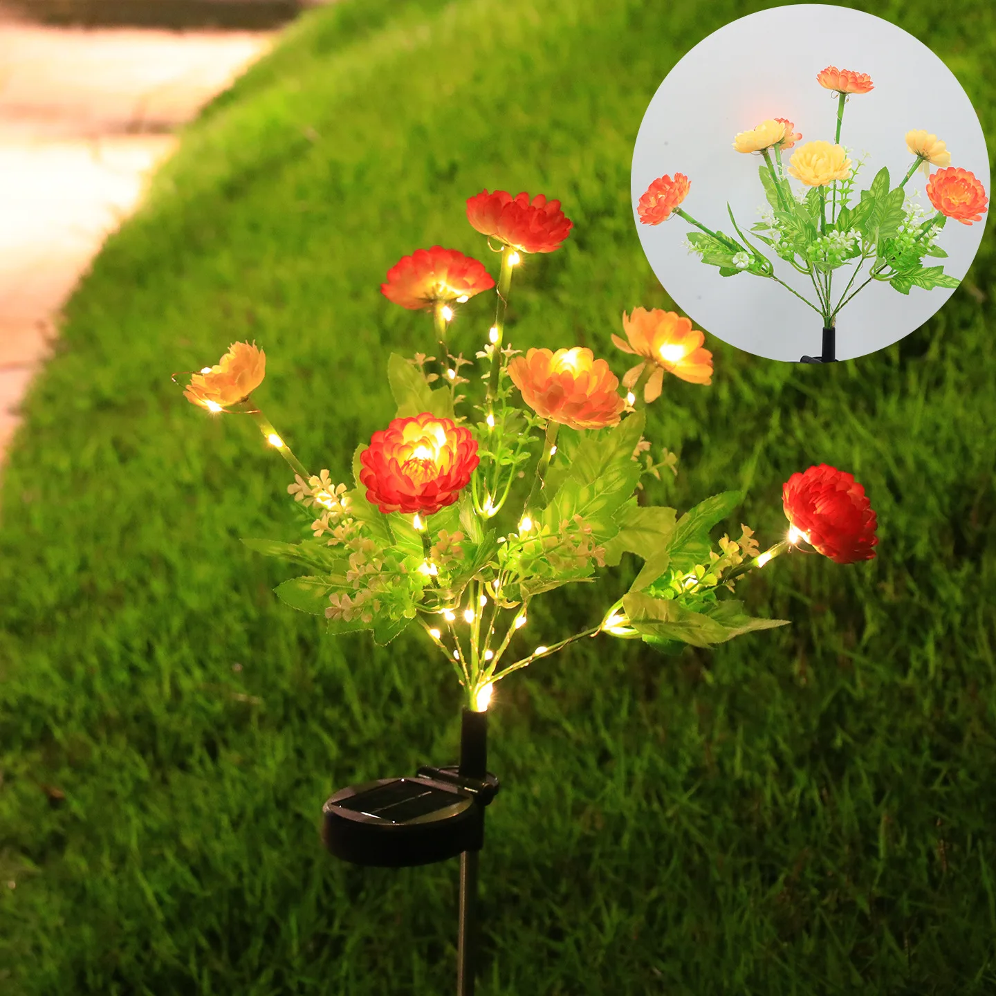 Solar Powered Landscape Decor Lamps for Lawn Patio Path Backyard Wedding Holiday Garden Flower Stake Lights Waterproof