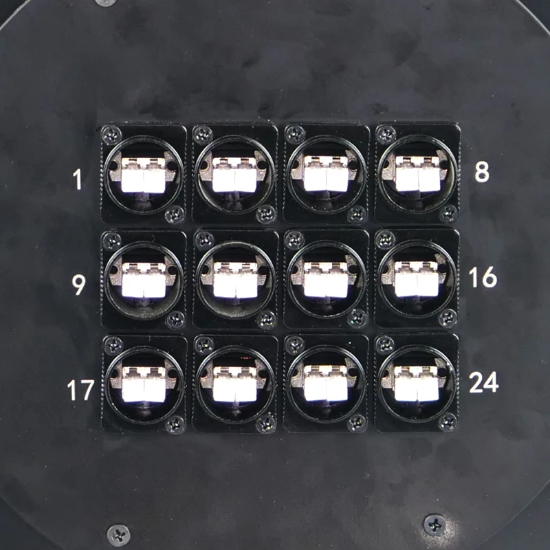 ABCCABLS 24 Channel Armored LC Fiber Cable Reel TPU Outdoor Stage Optical Cable Drum