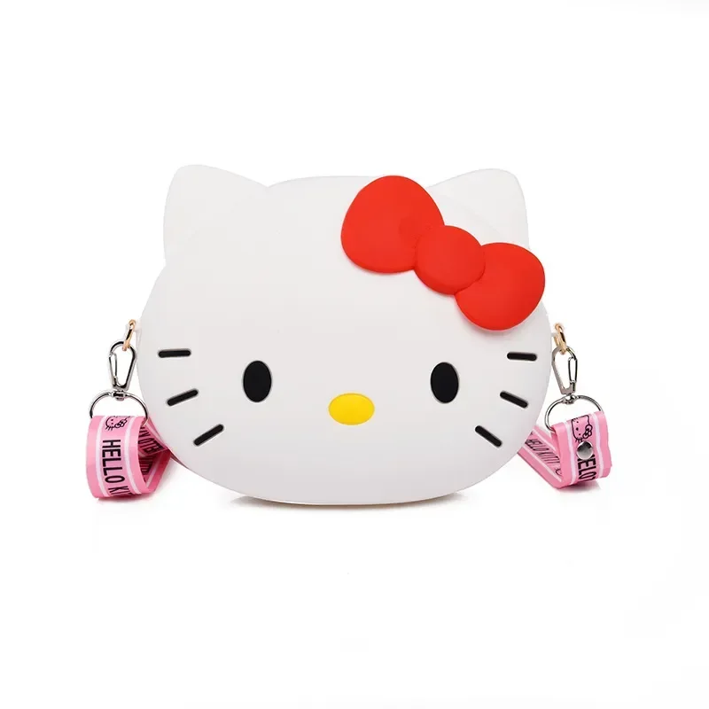 2024 Sanrio Hello Kitty Silica GEL Crossbody Bag Girls Women Luxury Brand Designer Kawaii Small 3D Shoulder Bags Gift for Her