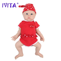 IVITA WG1525 18.5inch 3.29kg 100% Full Body Silicone Reborn Baby Doll Realistic Girl Dolls Soft Baby DIY Blank Children Toys